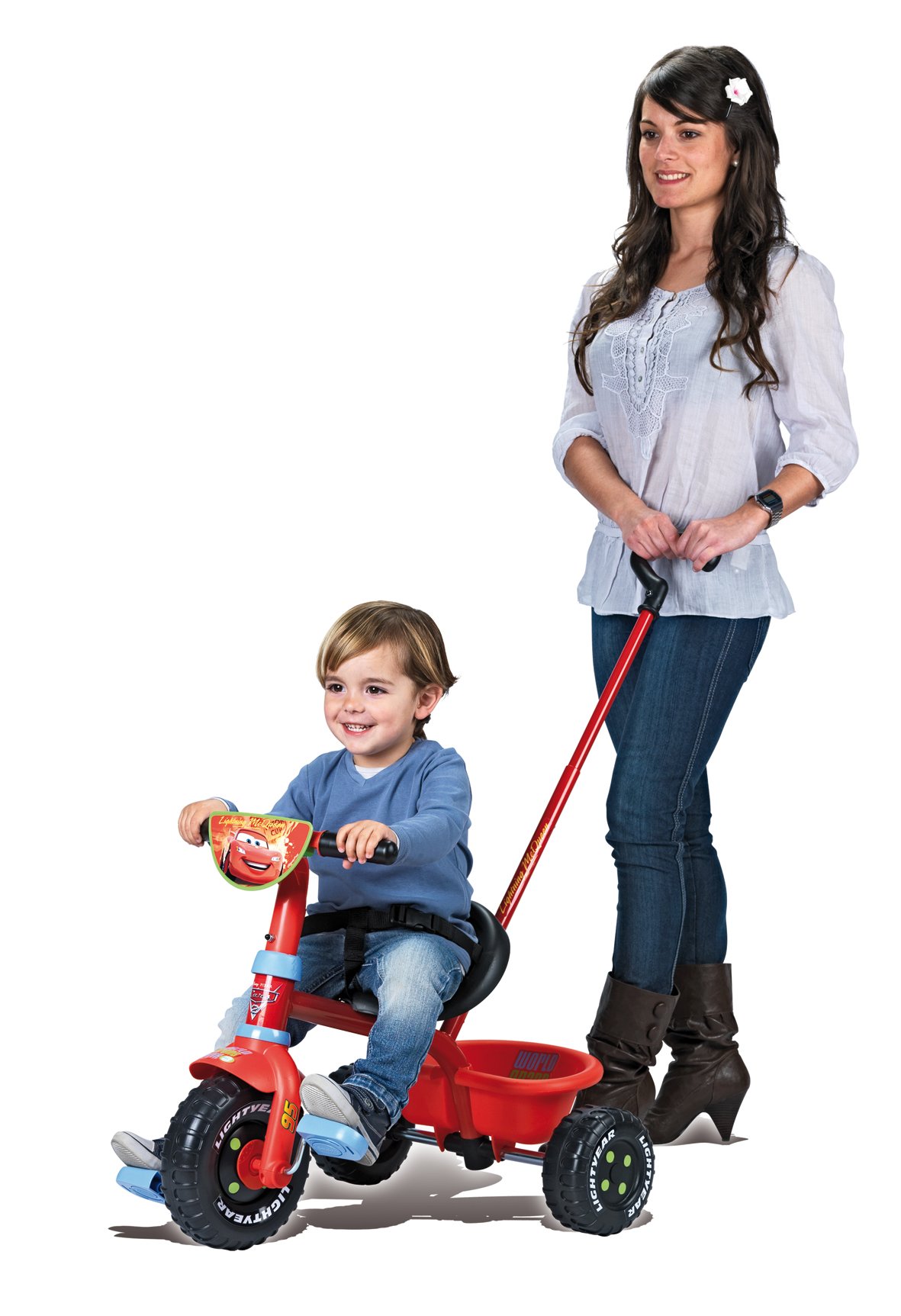 smoby-disney-cars-be-fun-cars-ii-dreirad-mit-schubstange image 2
