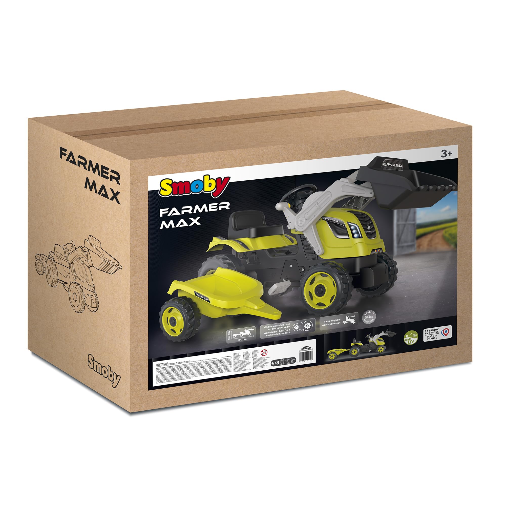 smoby-claas-traktor-farmer-max-trettraktor-mit-anh-nger image 7