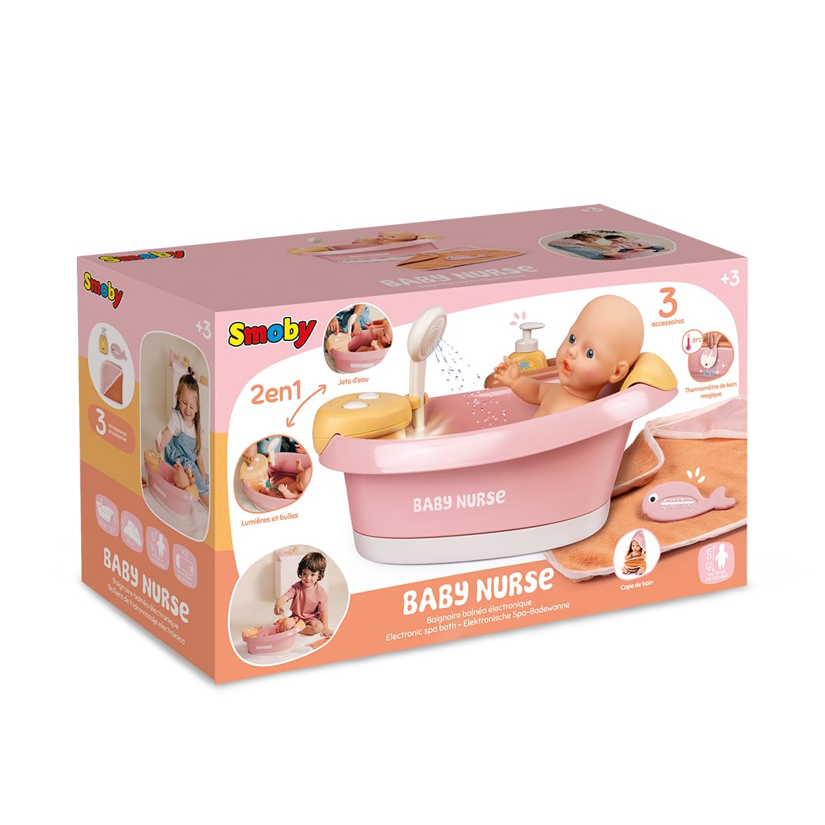 smoby-baby-nurse-puppen-badewanne-mit-led-f-r-puppen-bis-42-cm image 5