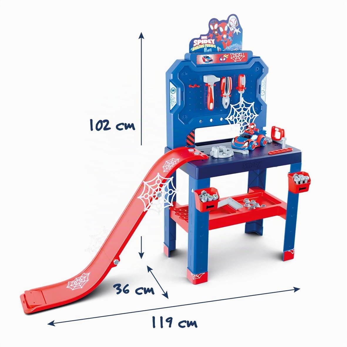 smoby-spidey-werkbank-spielwerkbank-94-tlg-mit-rampe-ab-3-j image 6