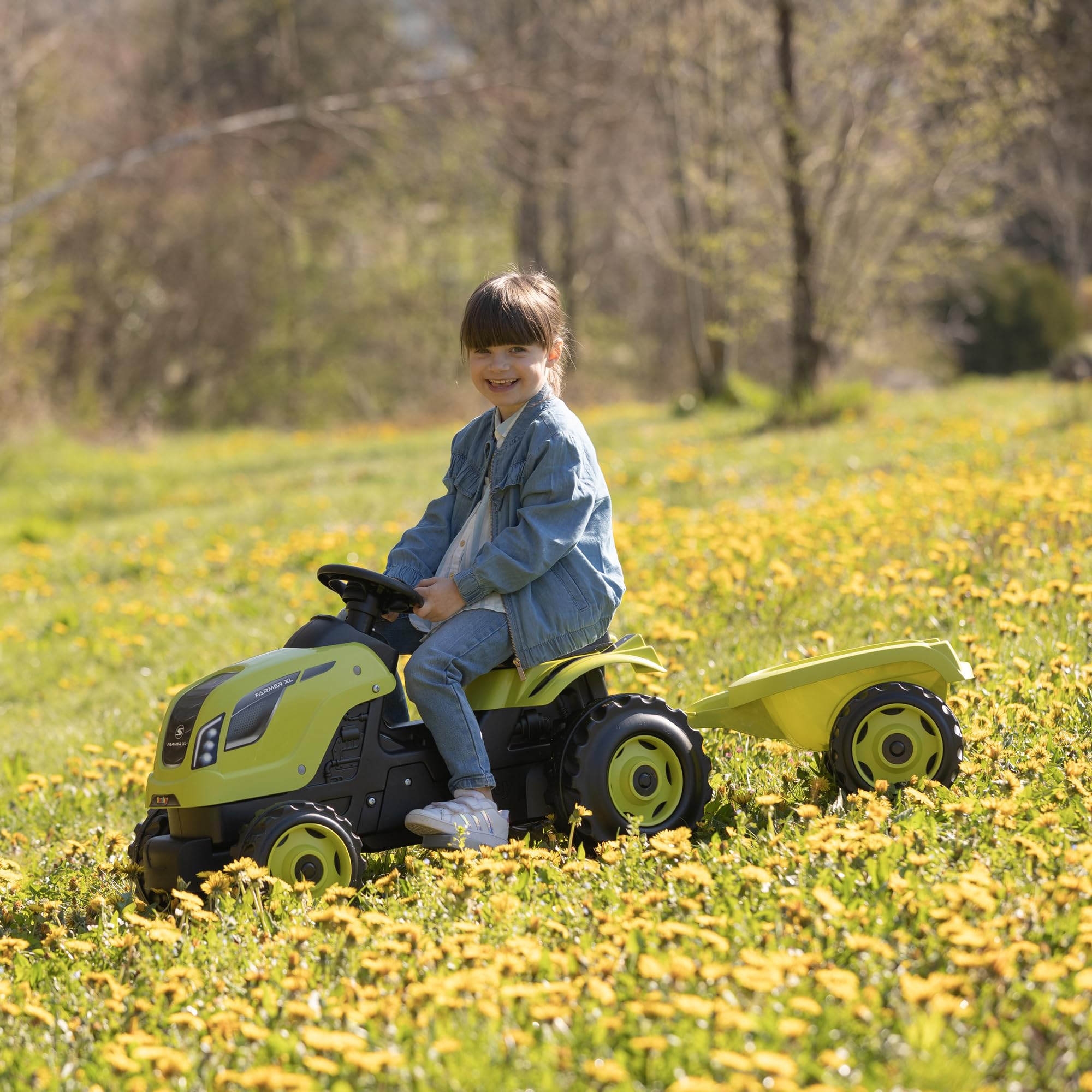 smoby-claas-farmer-xl-trettraktor-mit-anh-nger-hupe-gr-n image 4