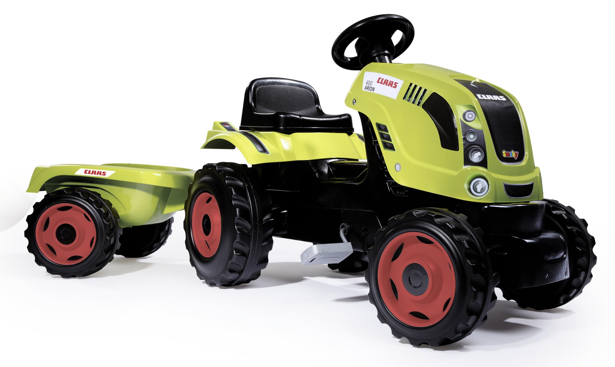 smoby-claas-arion-400-trettraktor-xl-gr-n-mit-anh-nger image 2