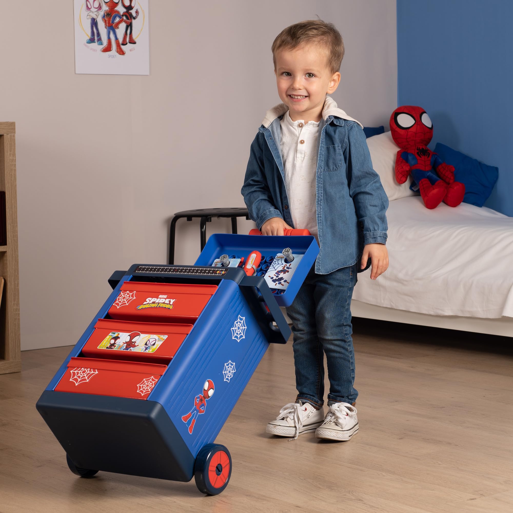 smoby-spidey-werkzeug-trolley-mit-figur-und-werkzeug image 4