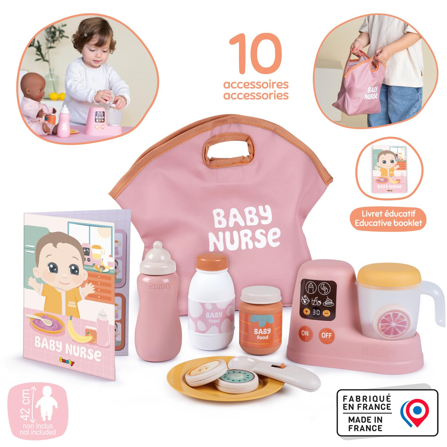 smoby-baby-nurse-lunch-set-puppenzubeh-r-mit-mixer-ab-18-monaten image 2