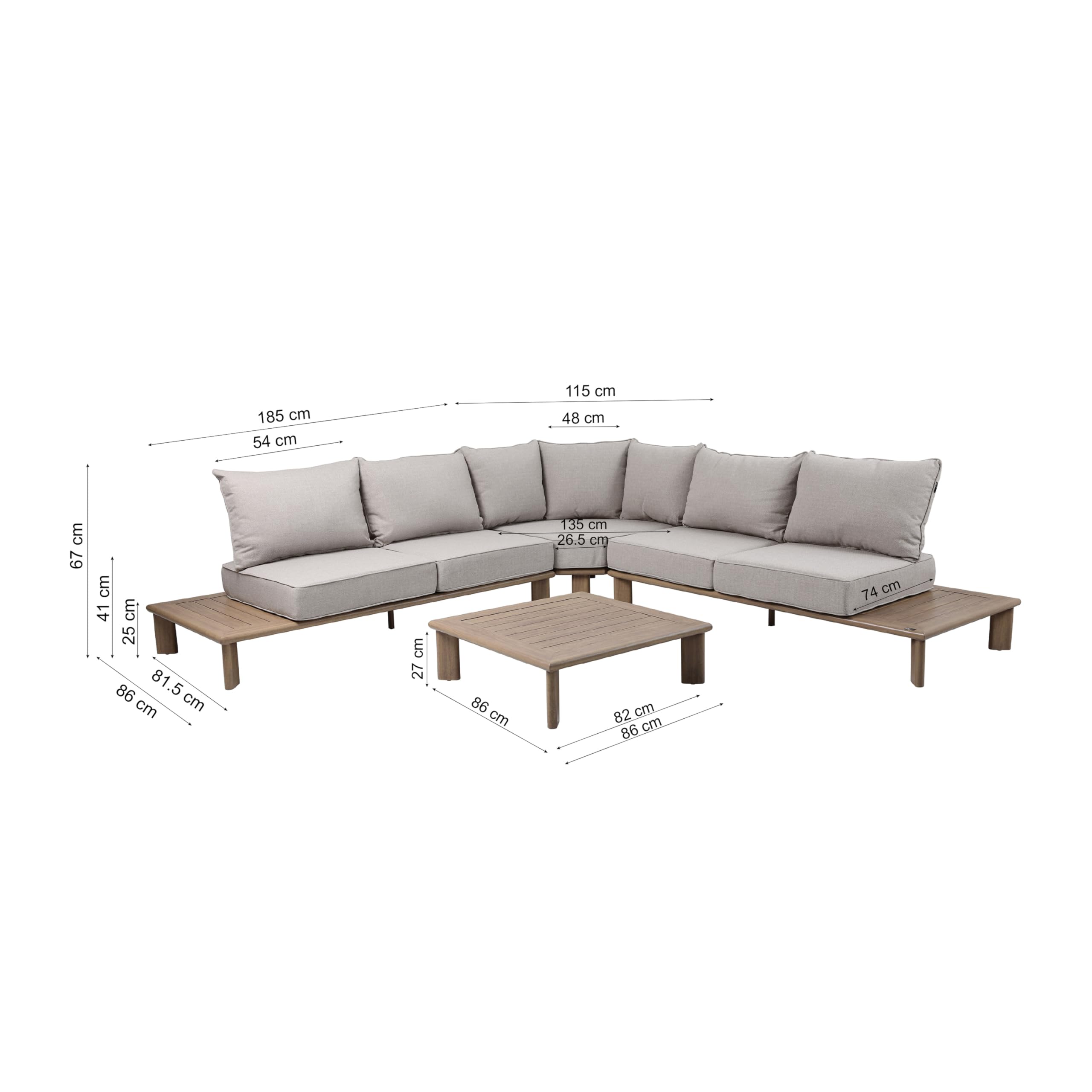 axi-avery-eck-loungeset-alu-holzoptik-beige-5-personen image 3