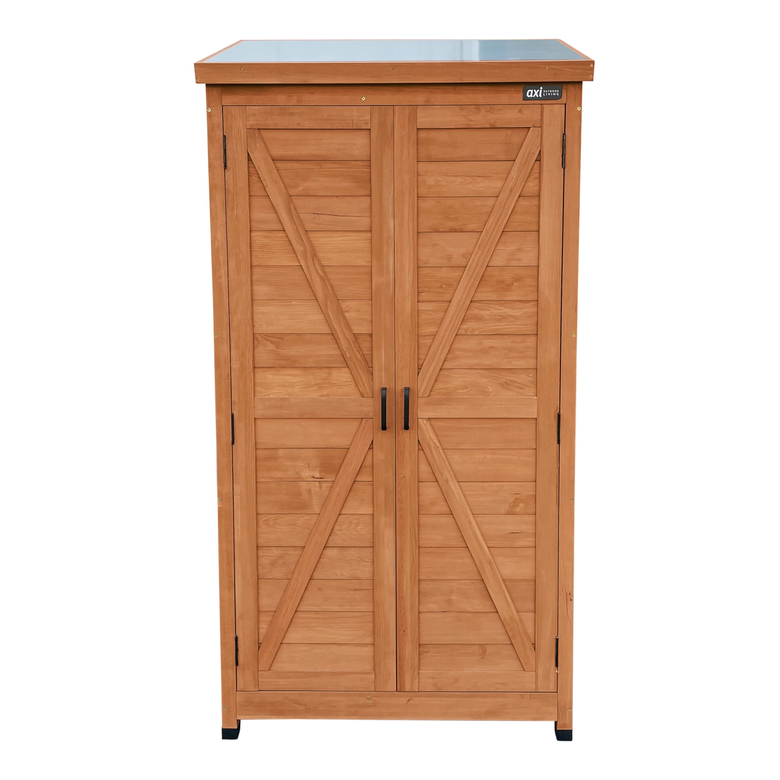 axi-hugo-gartenschrank-holz-braun-3-ablagen-85x52x174-cm image 2