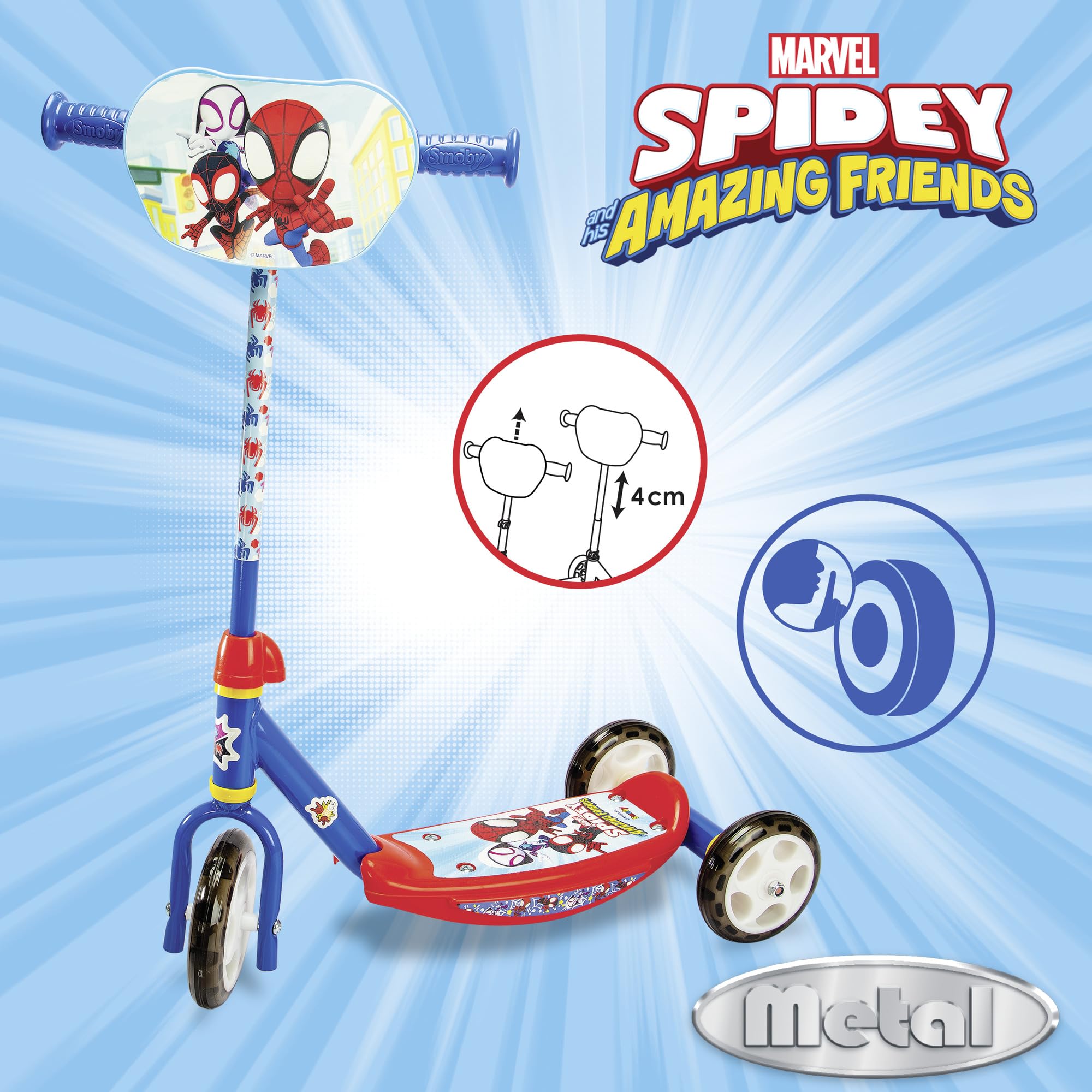 smoby-spidey-kinderroller-3-r-der-verstellbar-ab-3-jahren image 2