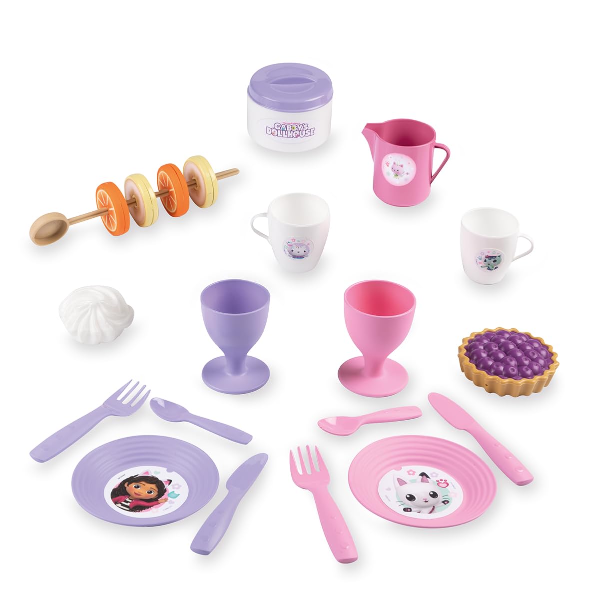 smoby-gabby-s-dollhouse-picknick-korb-teeservice-21-teile-blau image 4
