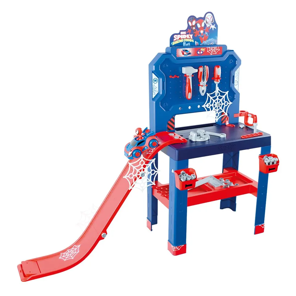 smoby-spidey-werkbank-spielwerkbank-94-tlg-mit-rampe-ab-3-j image 1