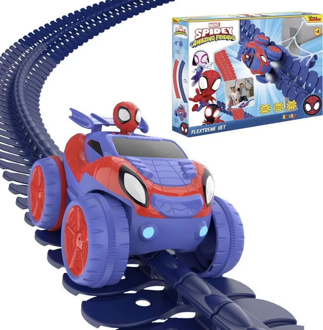 smoby-flextreme-spidey-rennbahn-set-flexible-rennbahn-4-4-m image 1