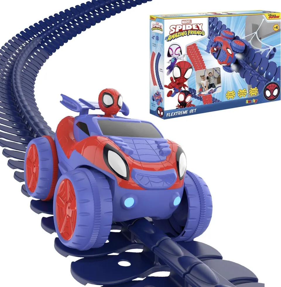 smoby-flextreme-spidey-rennbahn-set-flexible-rennbahn-4-4-m image 1