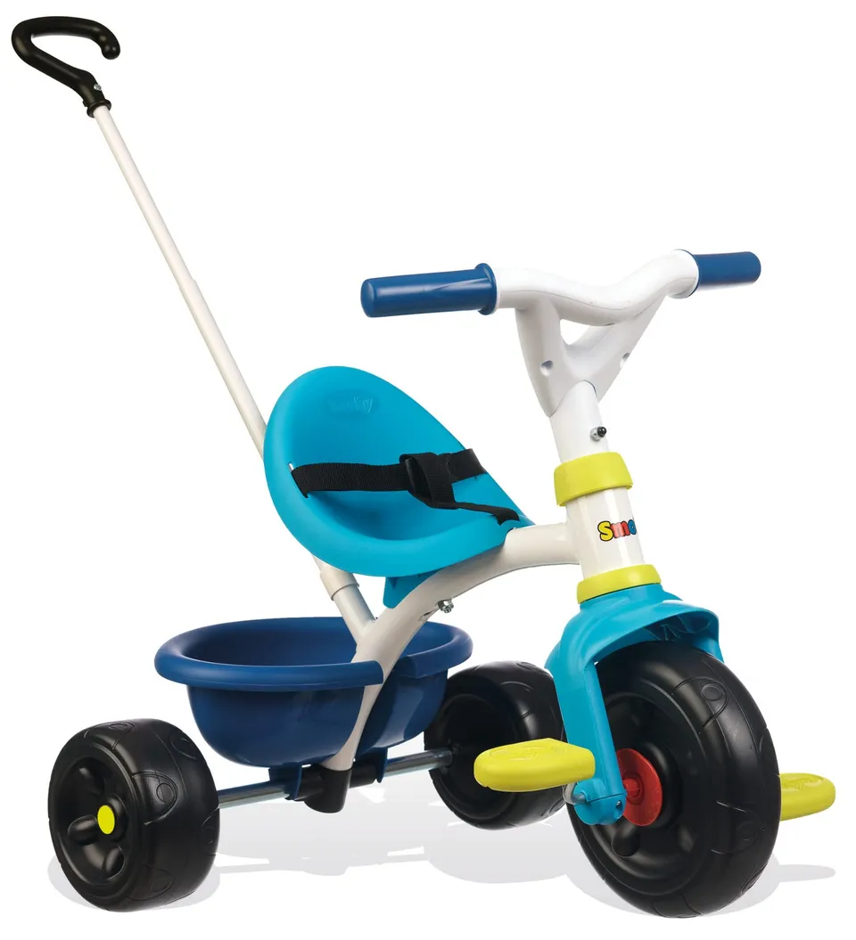 smoby-life-be-fun-dreirad-blau-mit-schubstange-ab-15-monaten image 1