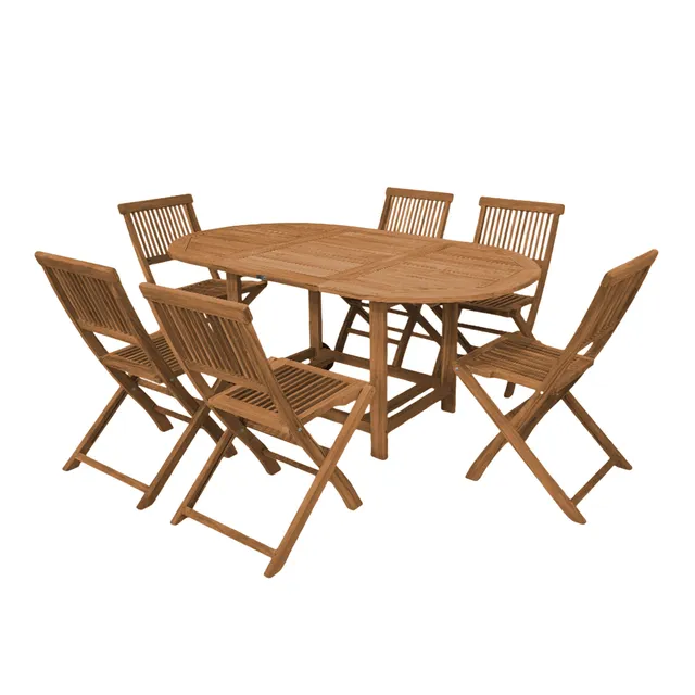 axi-jadi-gartenset-teak-oval-6-personen-klappbar image 1