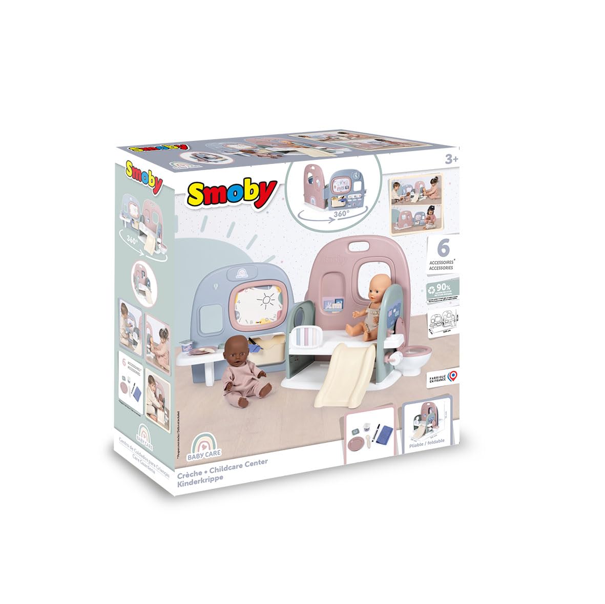 smoby-baby-care-puppen-kita-spielcenter-rosa-360-ab-3-jahren image 5