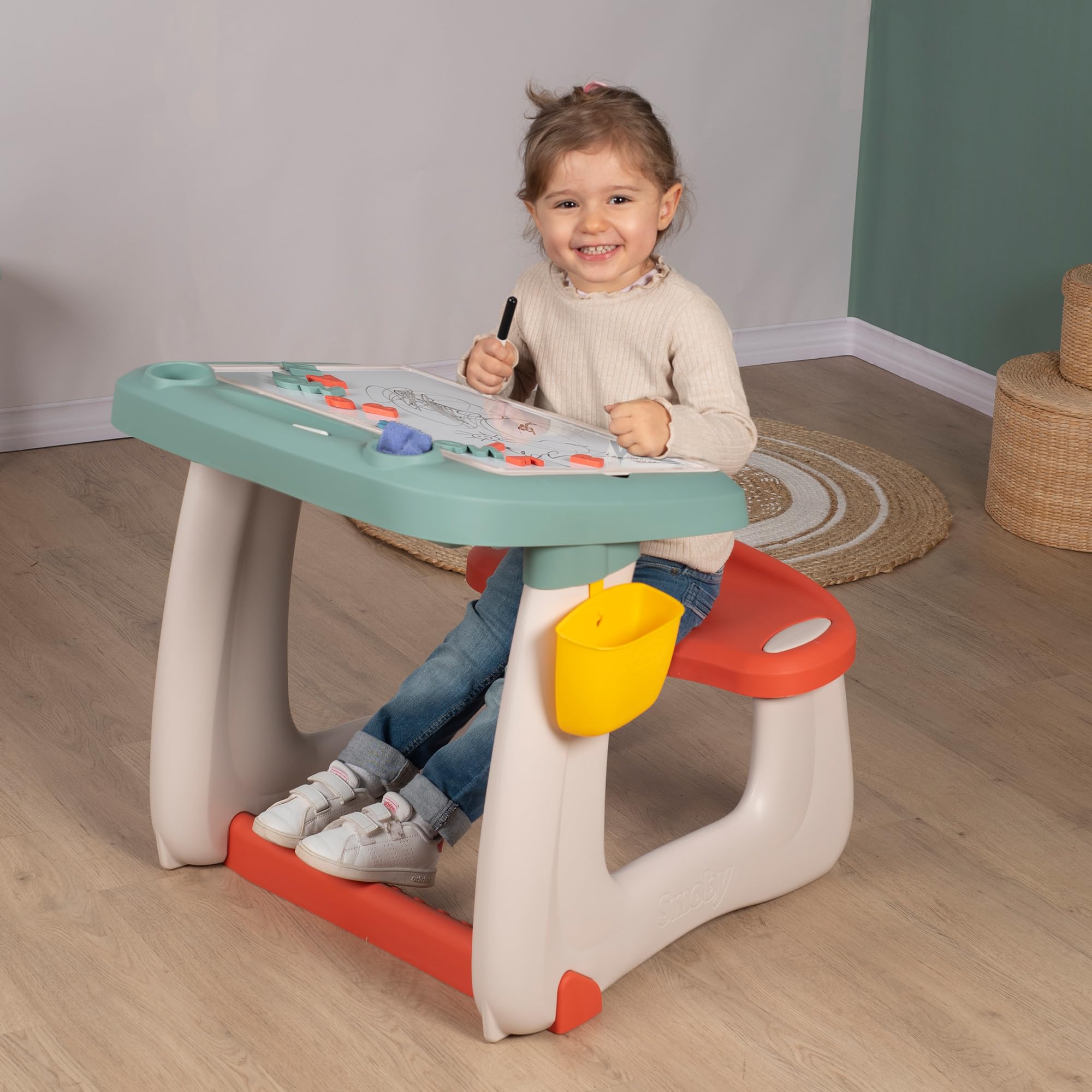 smoby-kinderschreibtisch-doppelseitig-magnetisch-80-teile image 8