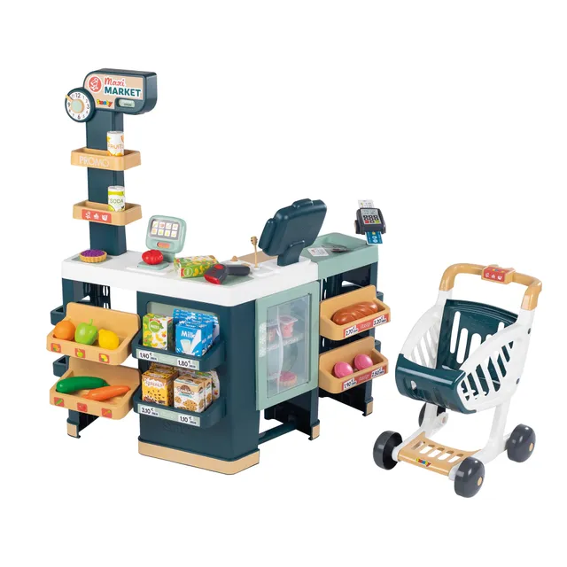 smoby-life-supermarkt-maxi-kaufladen-mit-einkaufswagen image 1