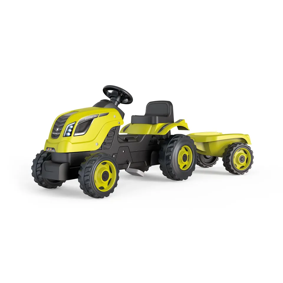 smoby-claas-farmer-xl-trettraktor-mit-anh-nger-hupe-gr-n image 1