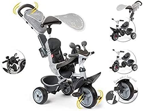 smoby-baby-driver-komfort-titan-dreirad-3in1-grau image 2