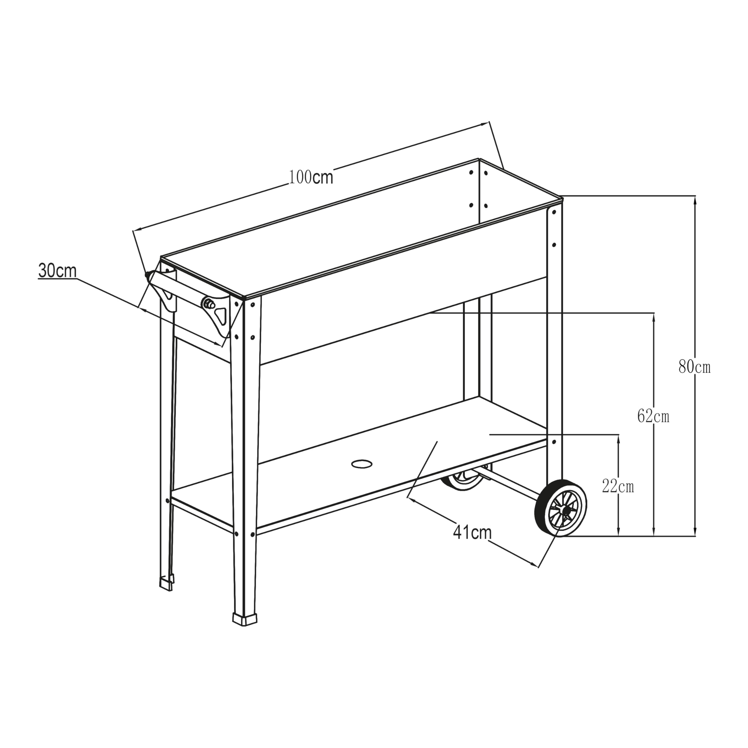 axi-hochbeet-metall-anthrazit-100-cm-mit-rollen-und-ablage image 4