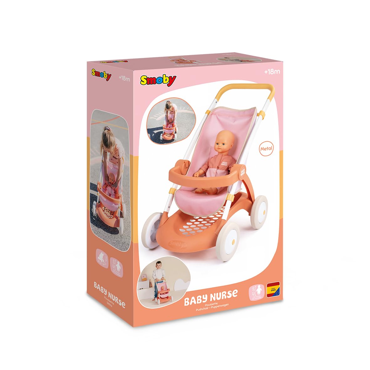 smoby-baby-nurse-puppenwagen-42-cm-mit-tasche-ab-18-monate image 7