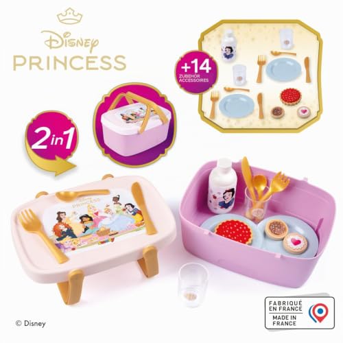 smoby-disney-prinzessinnen-2-in-1-picknickkorb-14-teile image 7