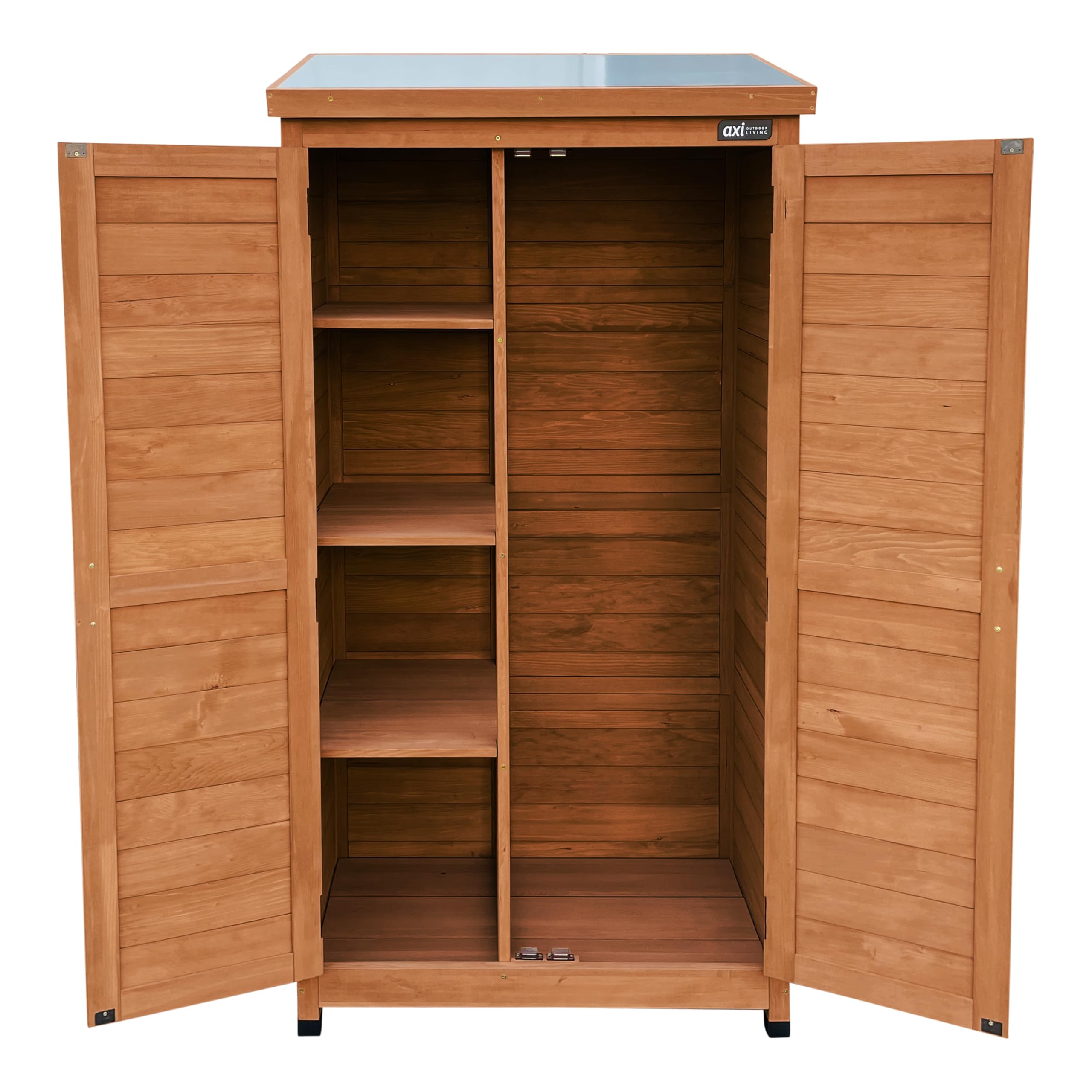 axi-hugo-gartenschrank-holz-braun-3-ablagen-85x52x174-cm image 7
