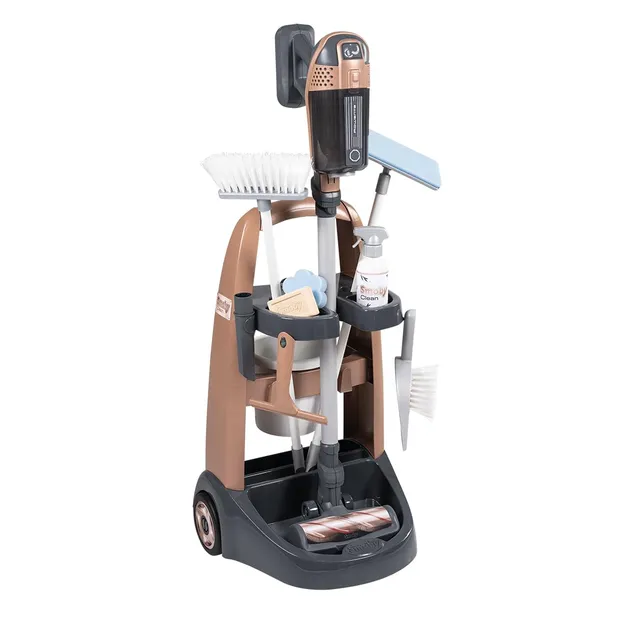 smoby-rowenta-reinigungstrolley-staubsauger-spielset-mit-sound image 1