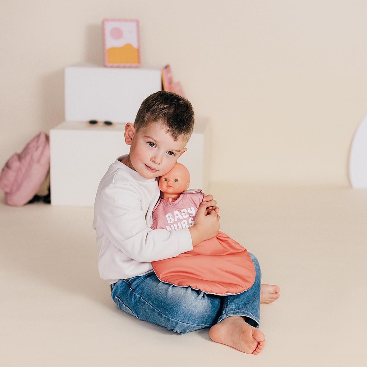 smoby-baby-nurse-puppen-schlafsack-42-cm-rosa-wattiert image 5
