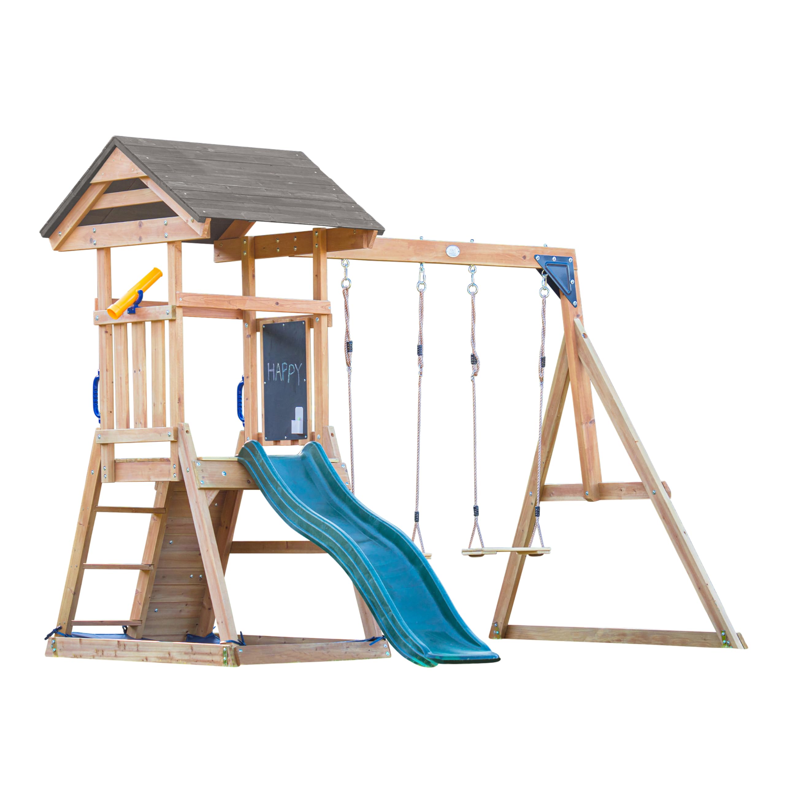 axi-mia-spielturm-holz-pastellgr-n-rutsche-doppelschaukel image 8