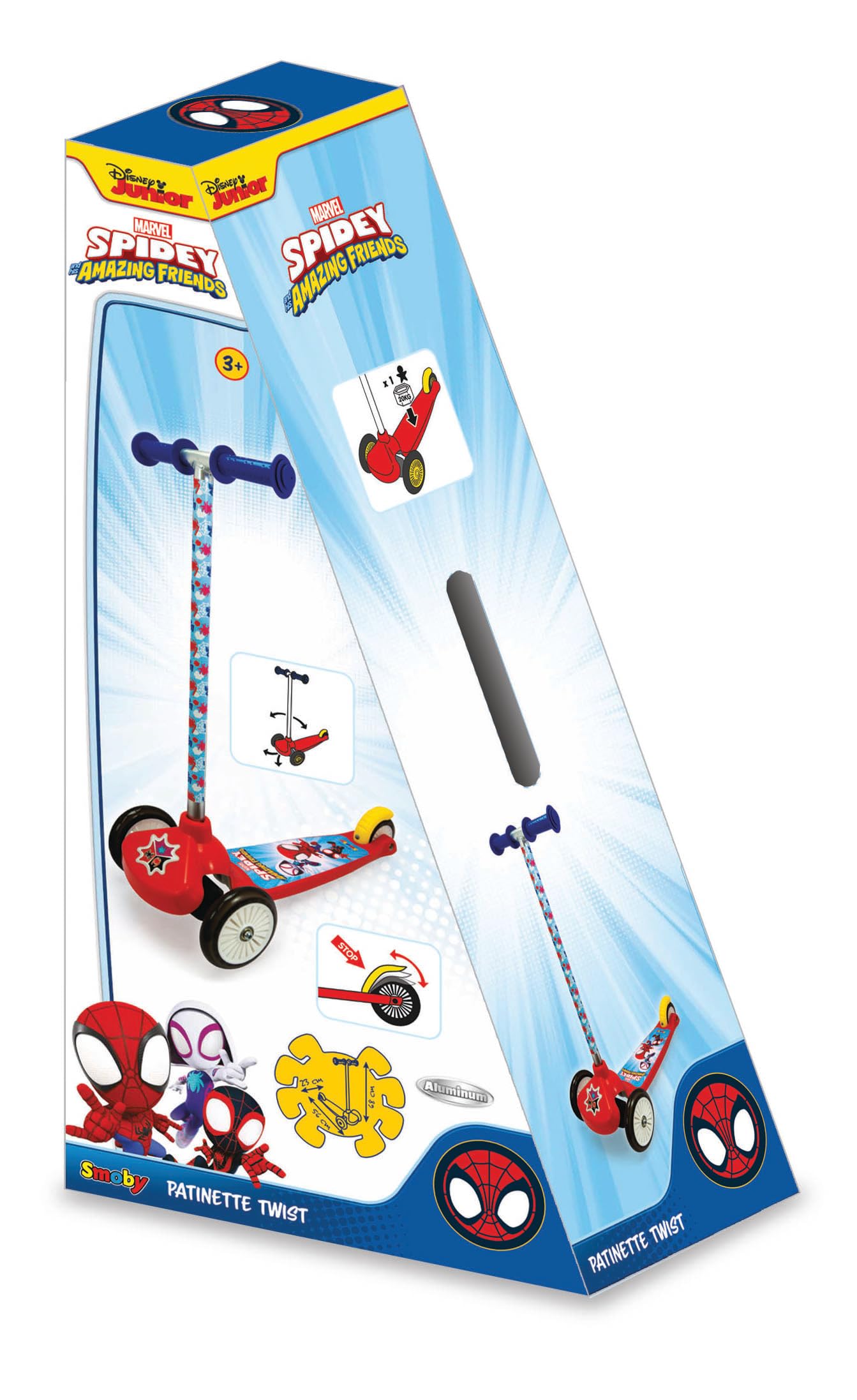 smoby-disney-spidey-3-rad-twist-roller-h-henverstellbar-superhelden image 2
