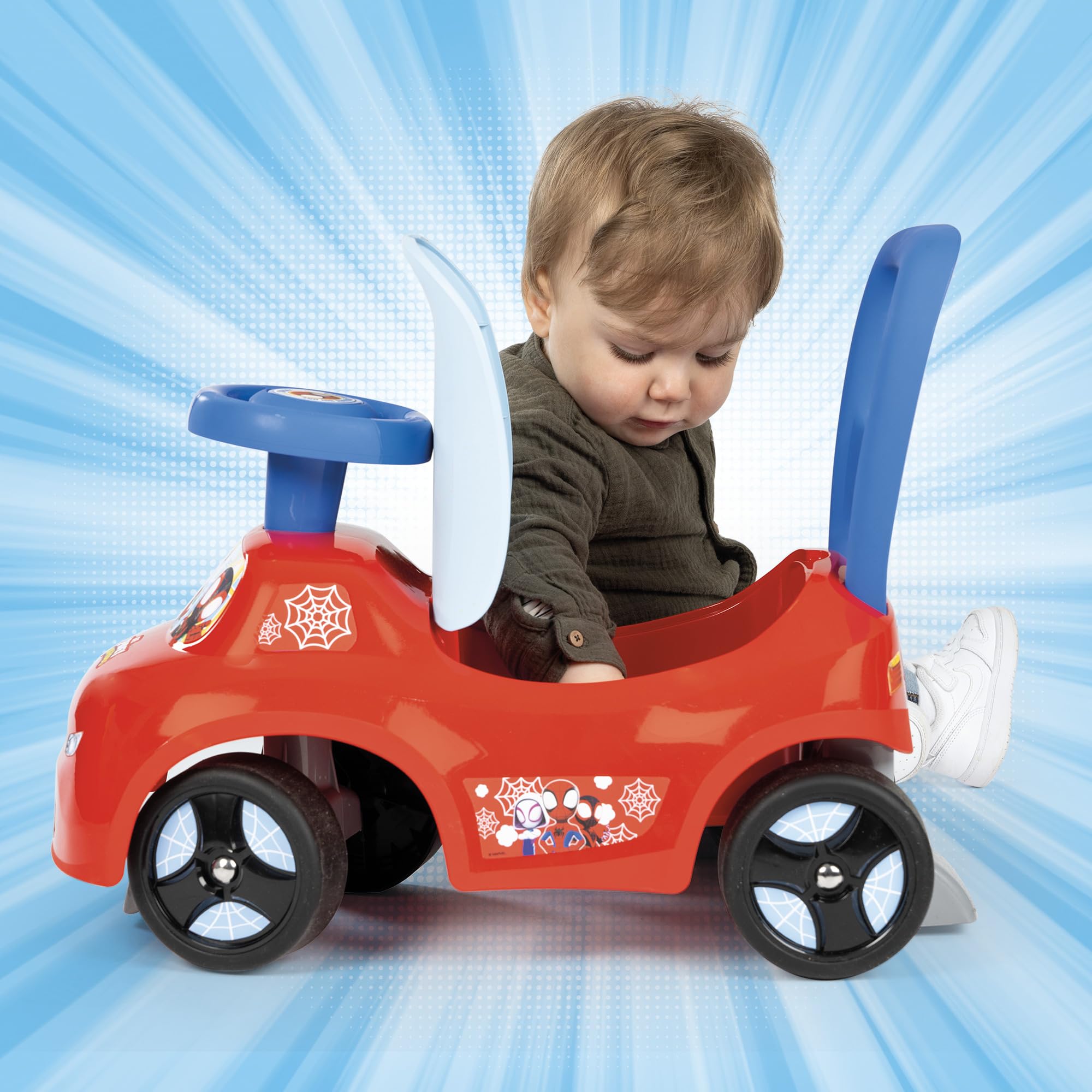 smoby-spidey-rutscher-rutschauto-mit-hupe-ab-10-monaten image 3
