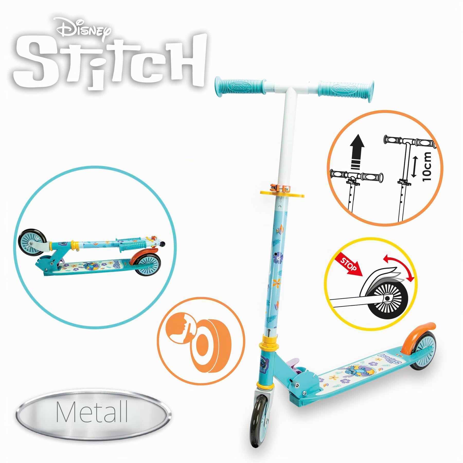 smoby-lilo-stitch-2-rad-scooter-roller-klappbar-ab-5-jahren image 2