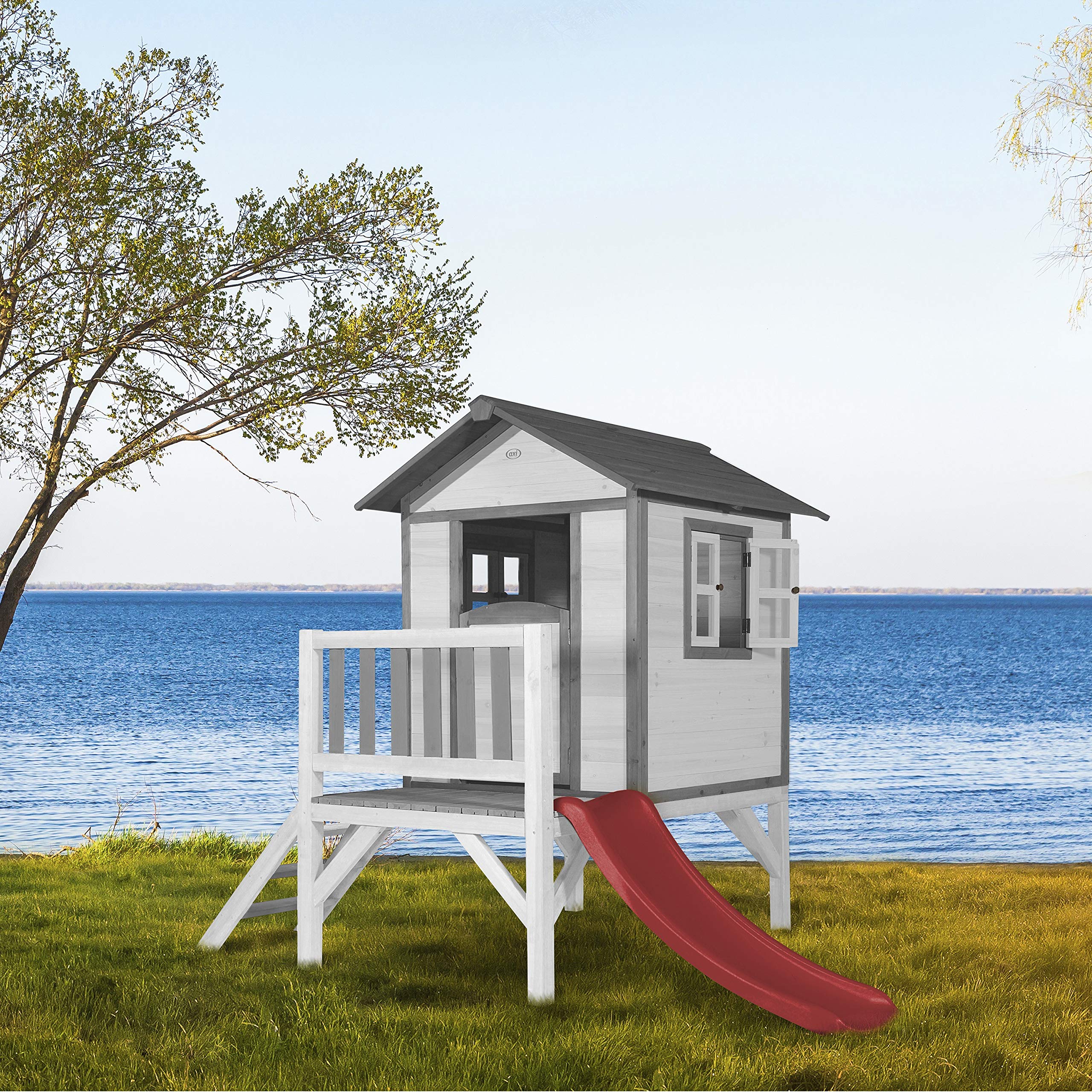 axi-beach-lodge-xl-spielhaus-wei-rote-rutsche-holz image 8