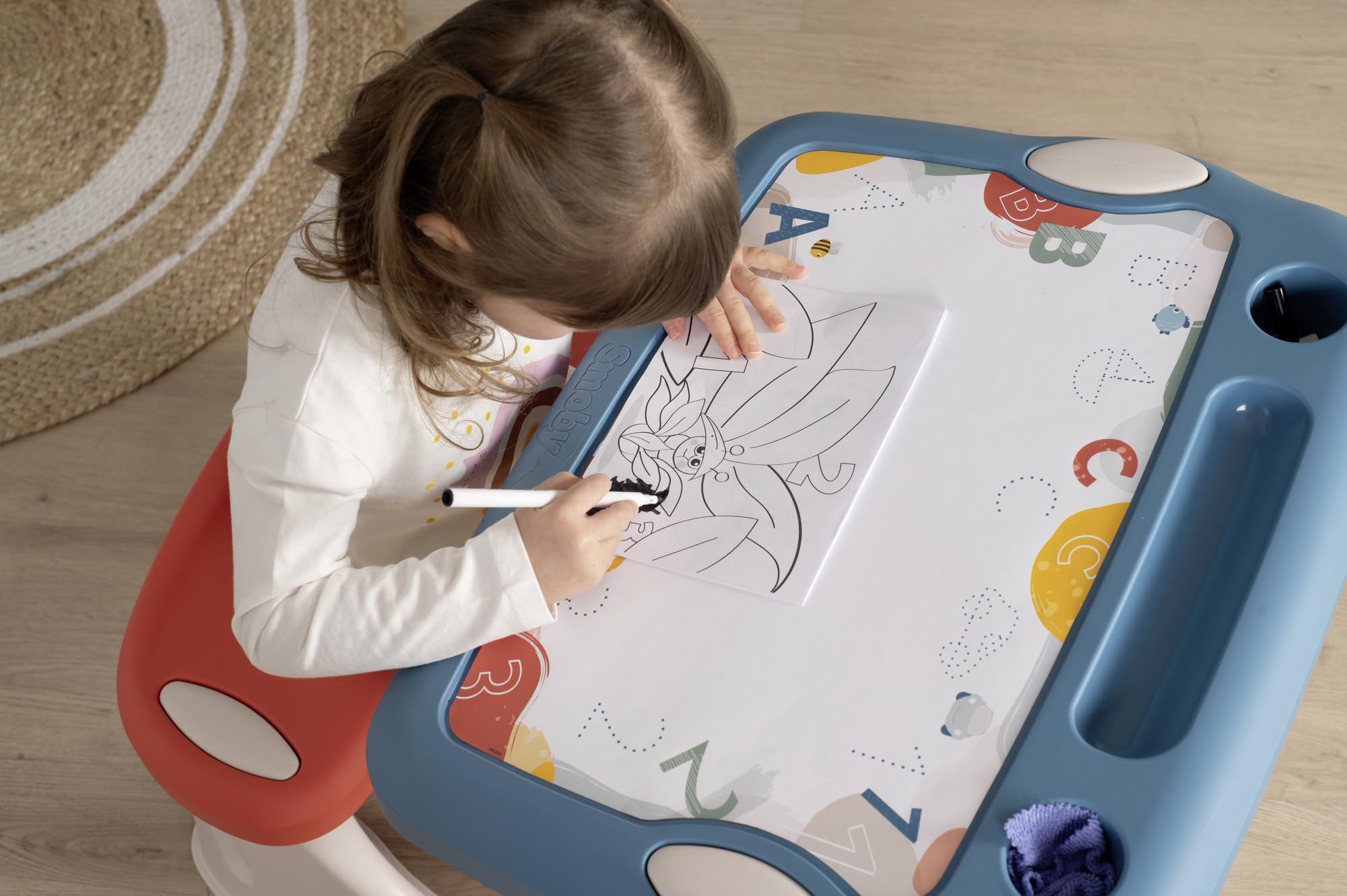 smoby-magisches-pult-kinderschreibtisch-mit-schublade image 8