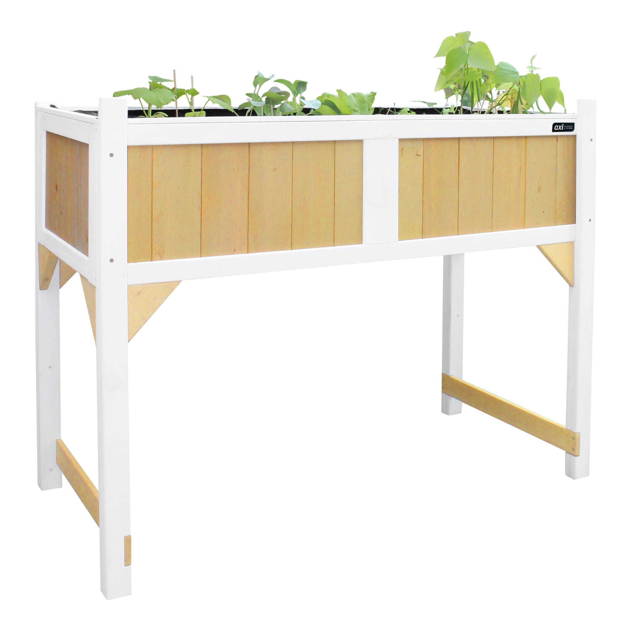 axi-classic-hochbeet-holz-braun-wei-120x54x90-cm-auf-stelzen image 2