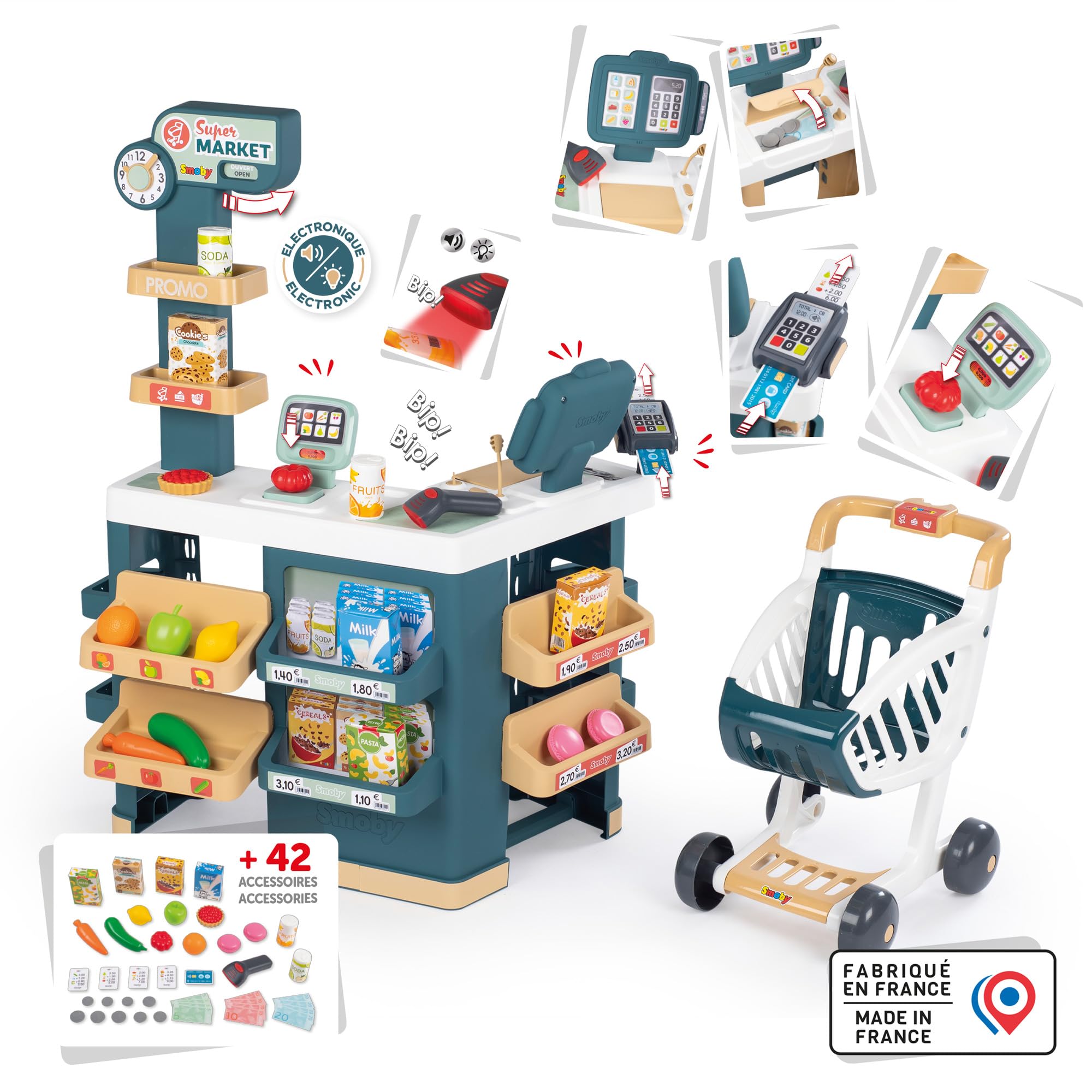 smoby-supermarkt-spielzeug-mit-einkaufswagen-f-r-kinder image 2