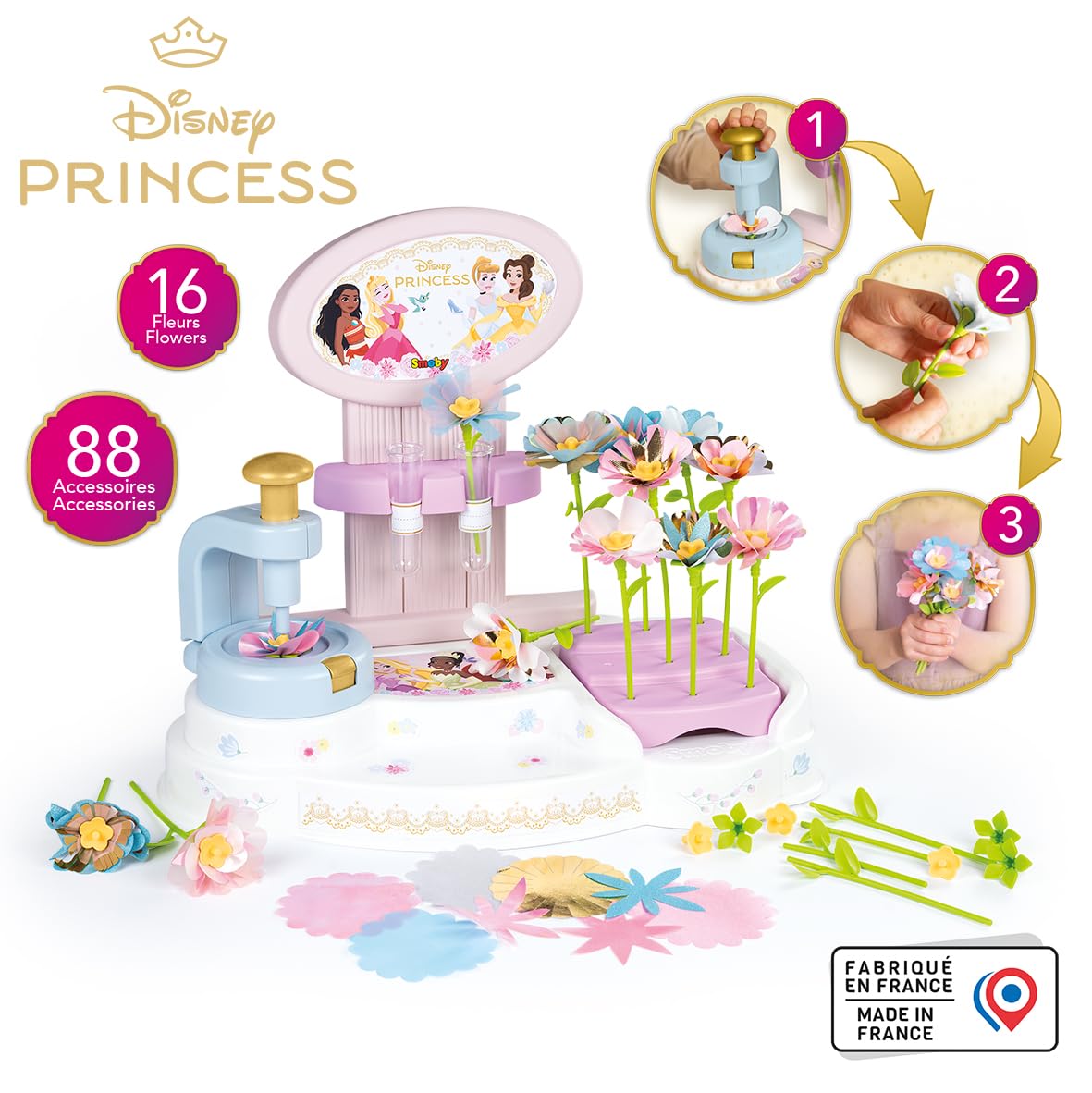 smoby-disney-princess-flower-market-blumen-bastelset-88-teilig image 2