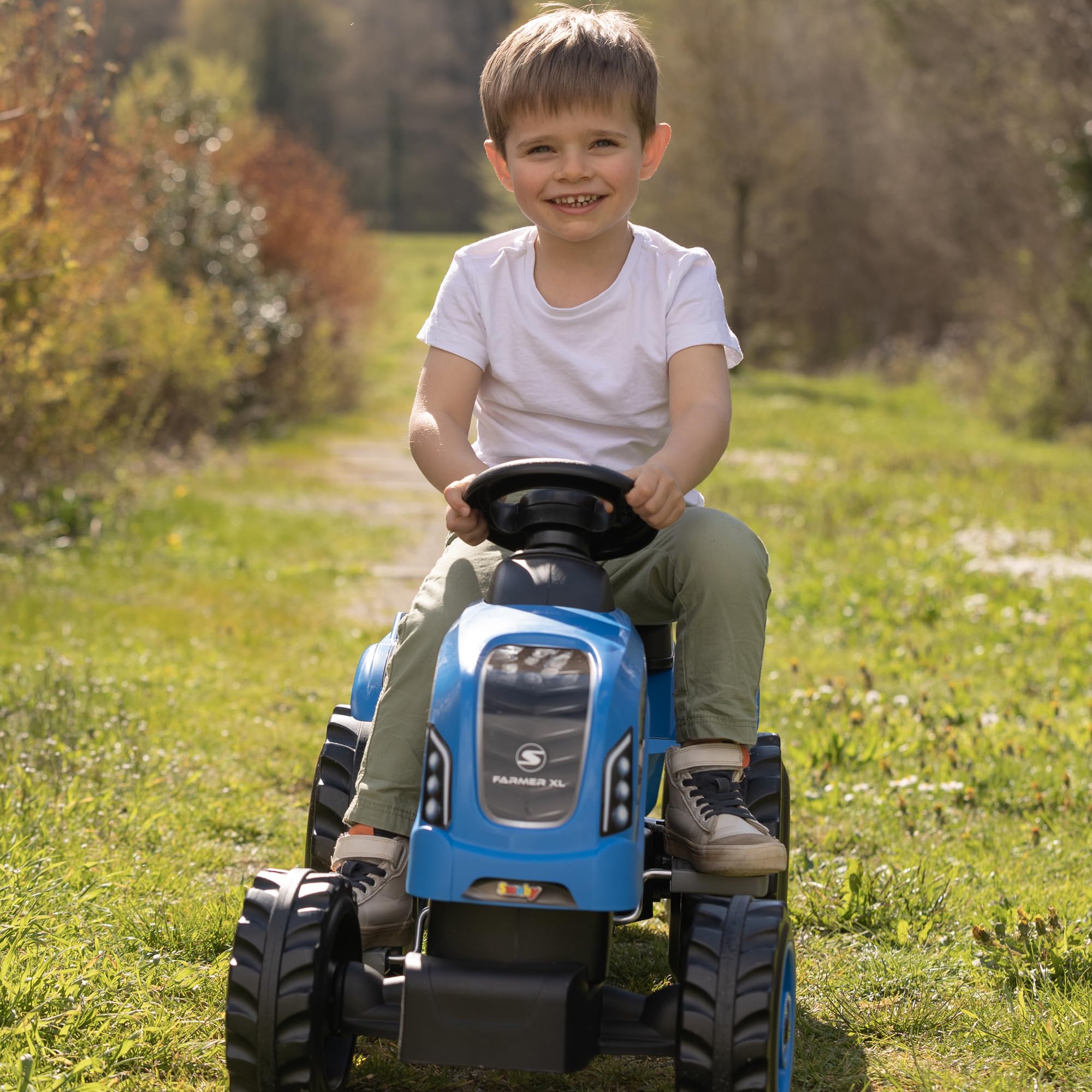 smoby-farmer-xl-trettraktor-mit-anh-nger-blau image 3