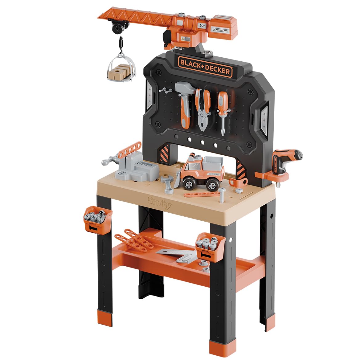smoby-black-decker-kinderwerkbank-mit-kran-87-teile-ab-3-jahren image 1