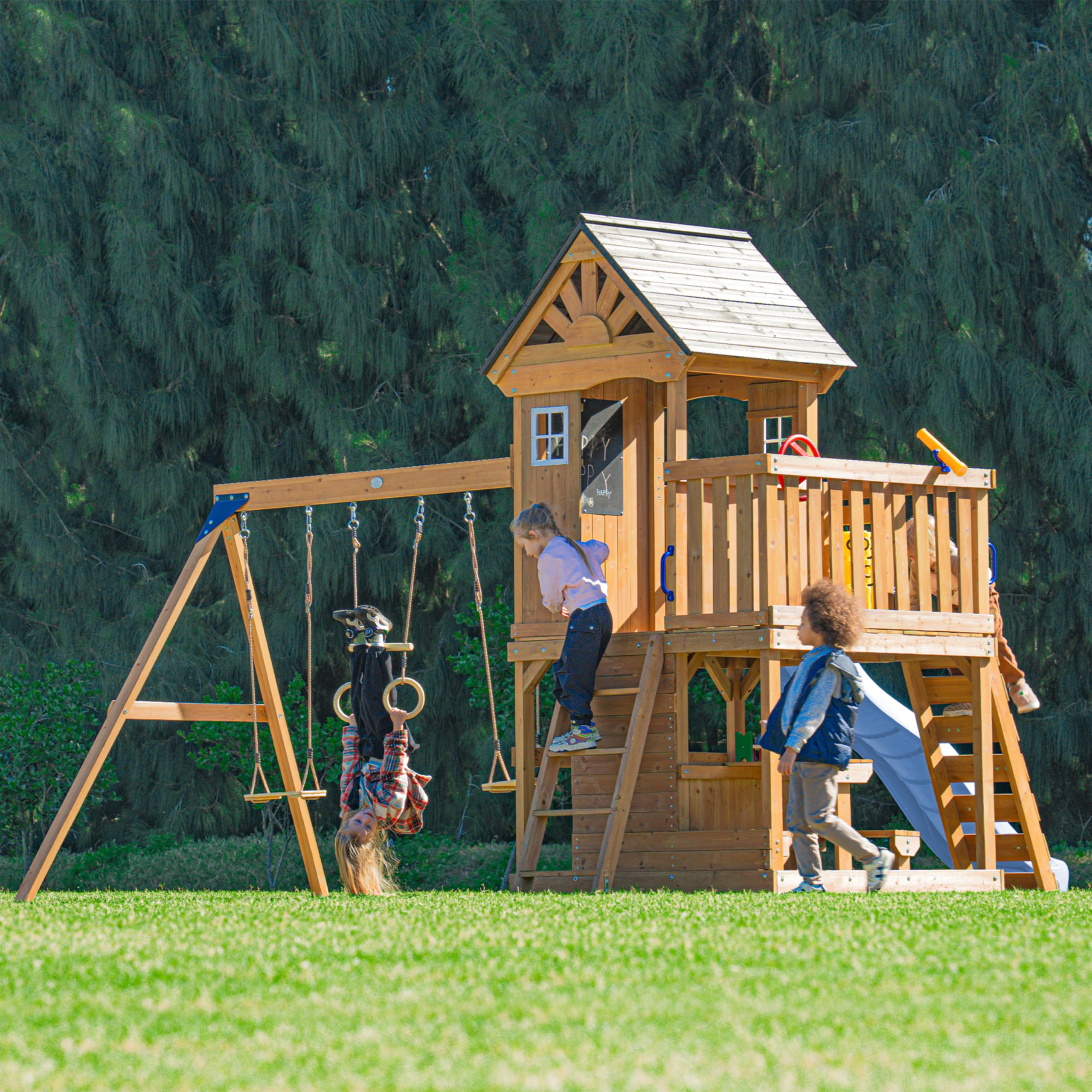 axi-jack-spielturm-holz-pastellblau-rutsche-trapez-220-cm image 3
