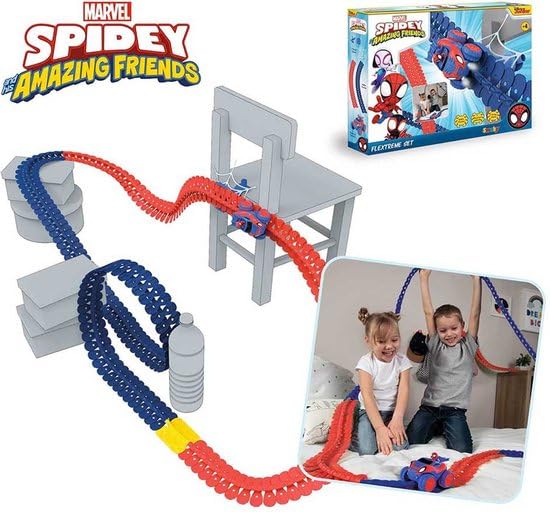 smoby-flextreme-spidey-rennbahn-set-flexible-rennbahn-4-4-m image 4