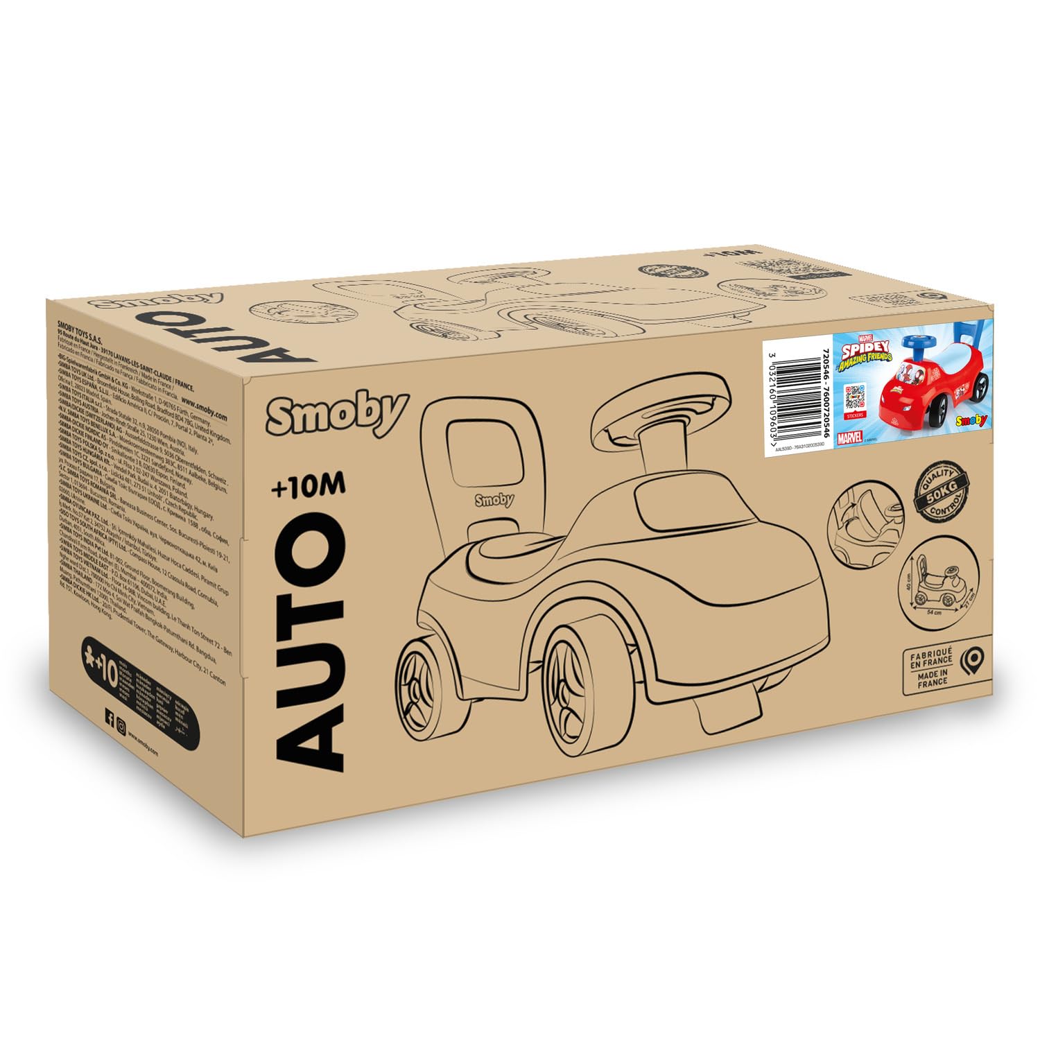 smoby-spidey-rutscher-rutschauto-mit-hupe-ab-10-monaten image 7