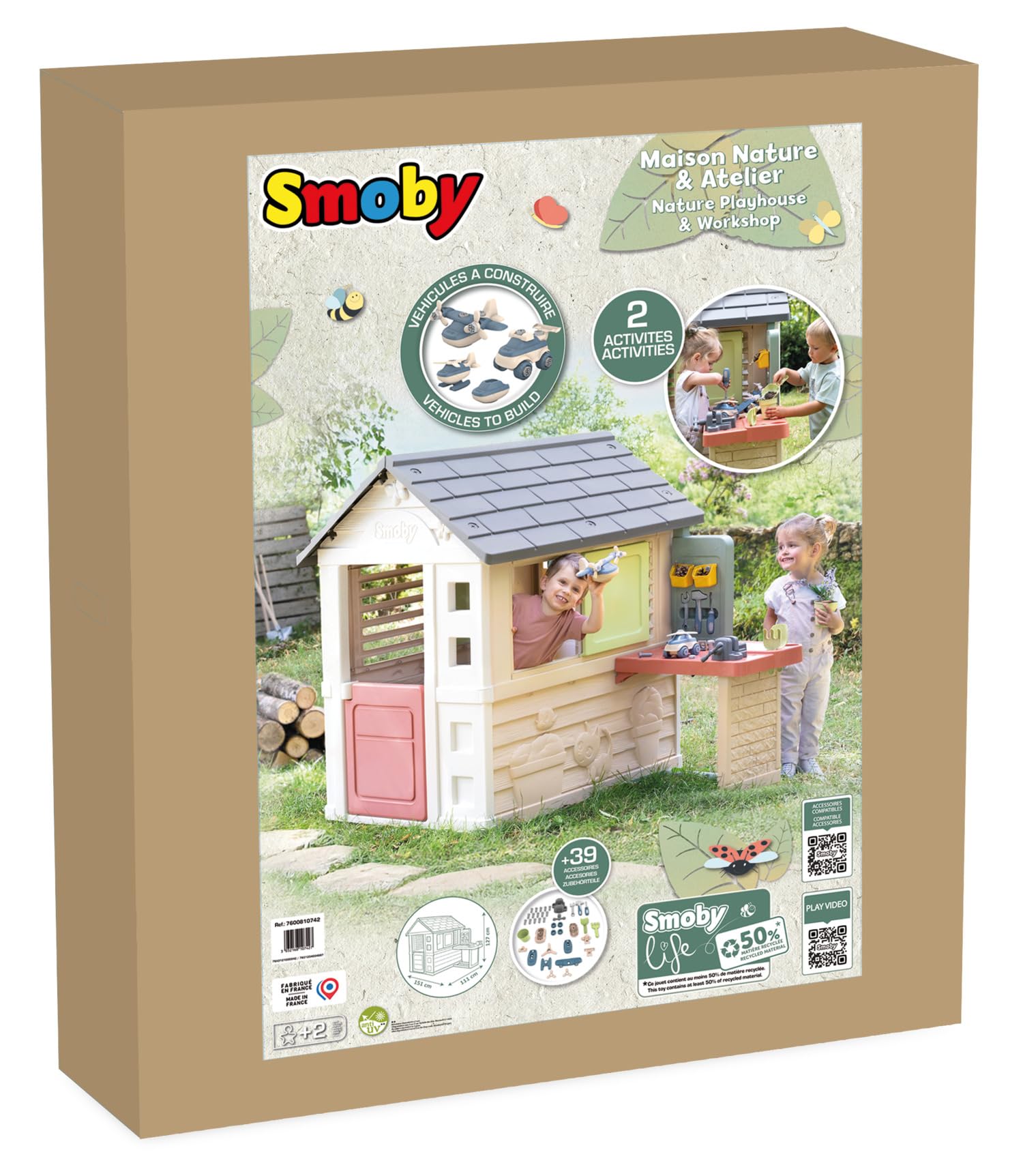 smoby-life-naturhaus-spielhaus-mit-bastelwerkstatt-ab-2-jahren image 7