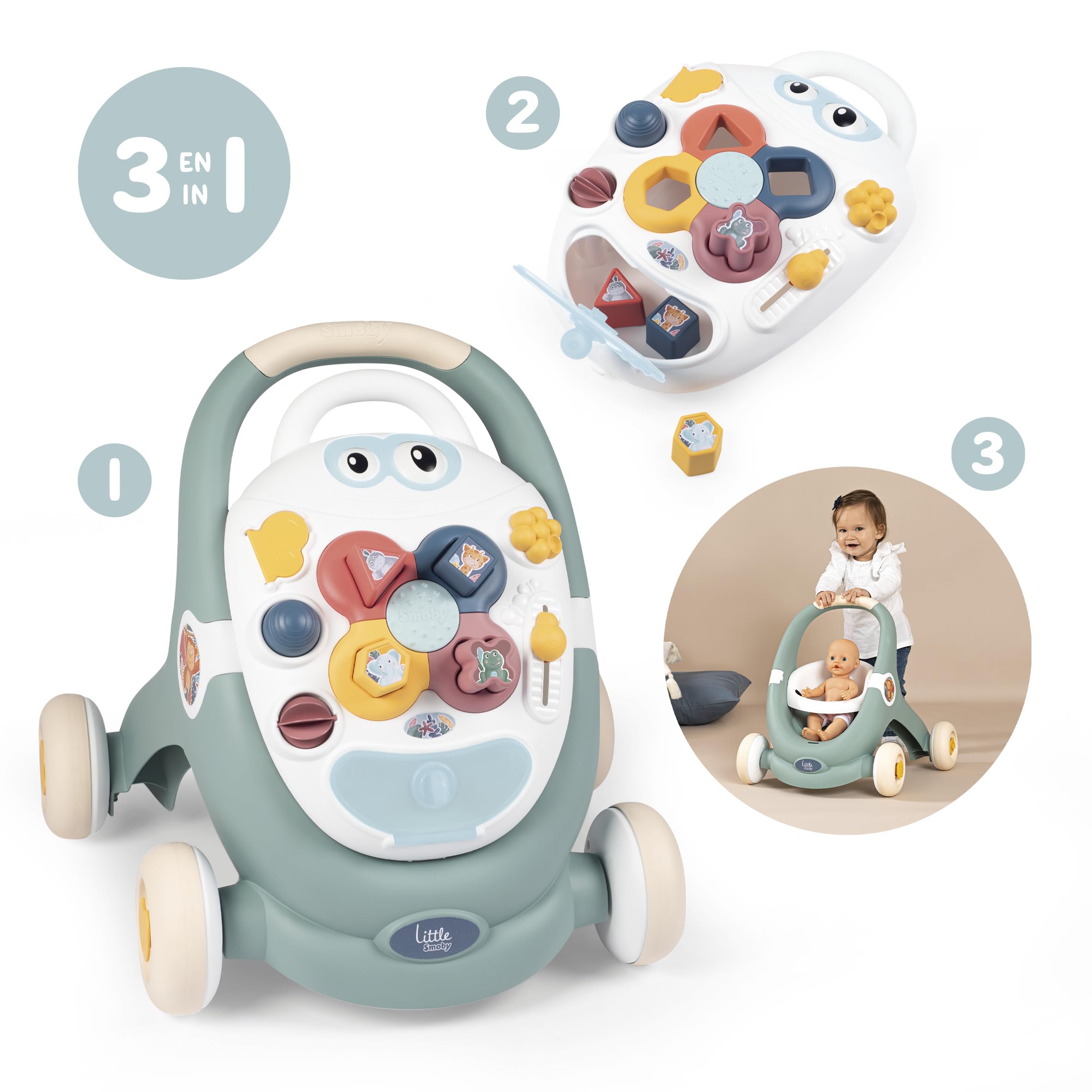 smoby-little-smoby-lauflernwagen-3-in-1-ab-1-jahr-mit-board image 3