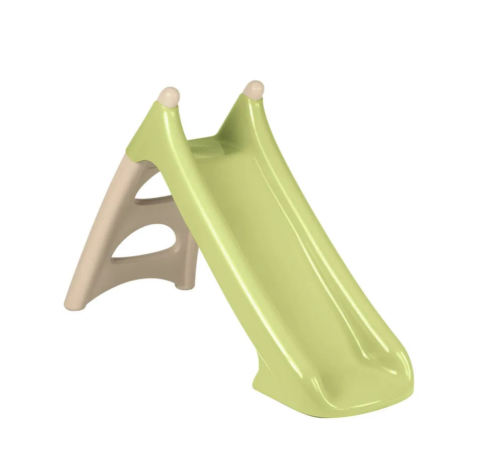 smoby-life-xs-kinderrutsche-90-cm-beige-gr-n-mit-wasserfall image 1