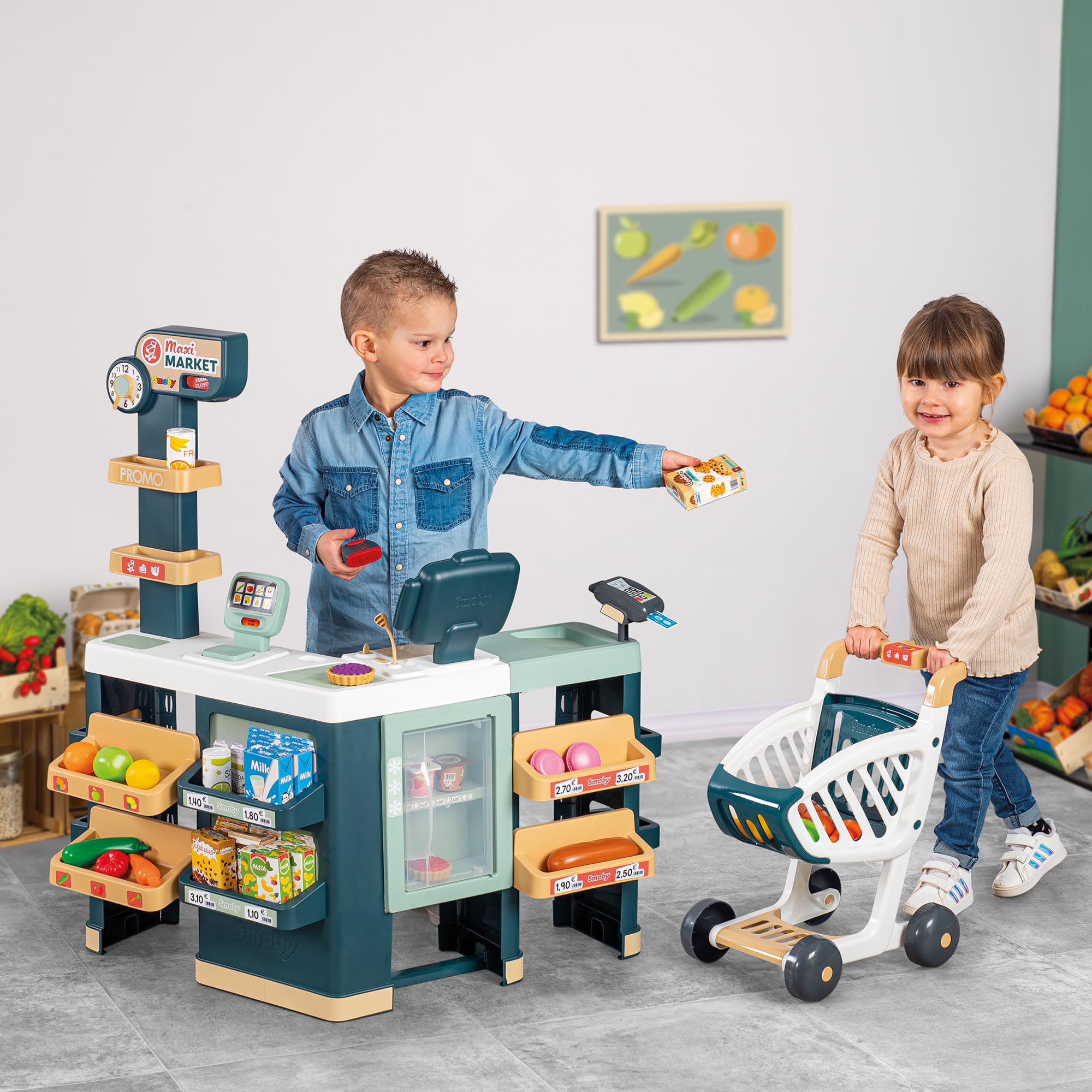 smoby-life-supermarkt-maxi-kaufladen-mit-einkaufswagen image 7