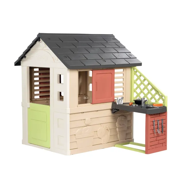 smoby-life-natura-spielhaus-145-cm-mit-k-che-und-zubeh-r image 1