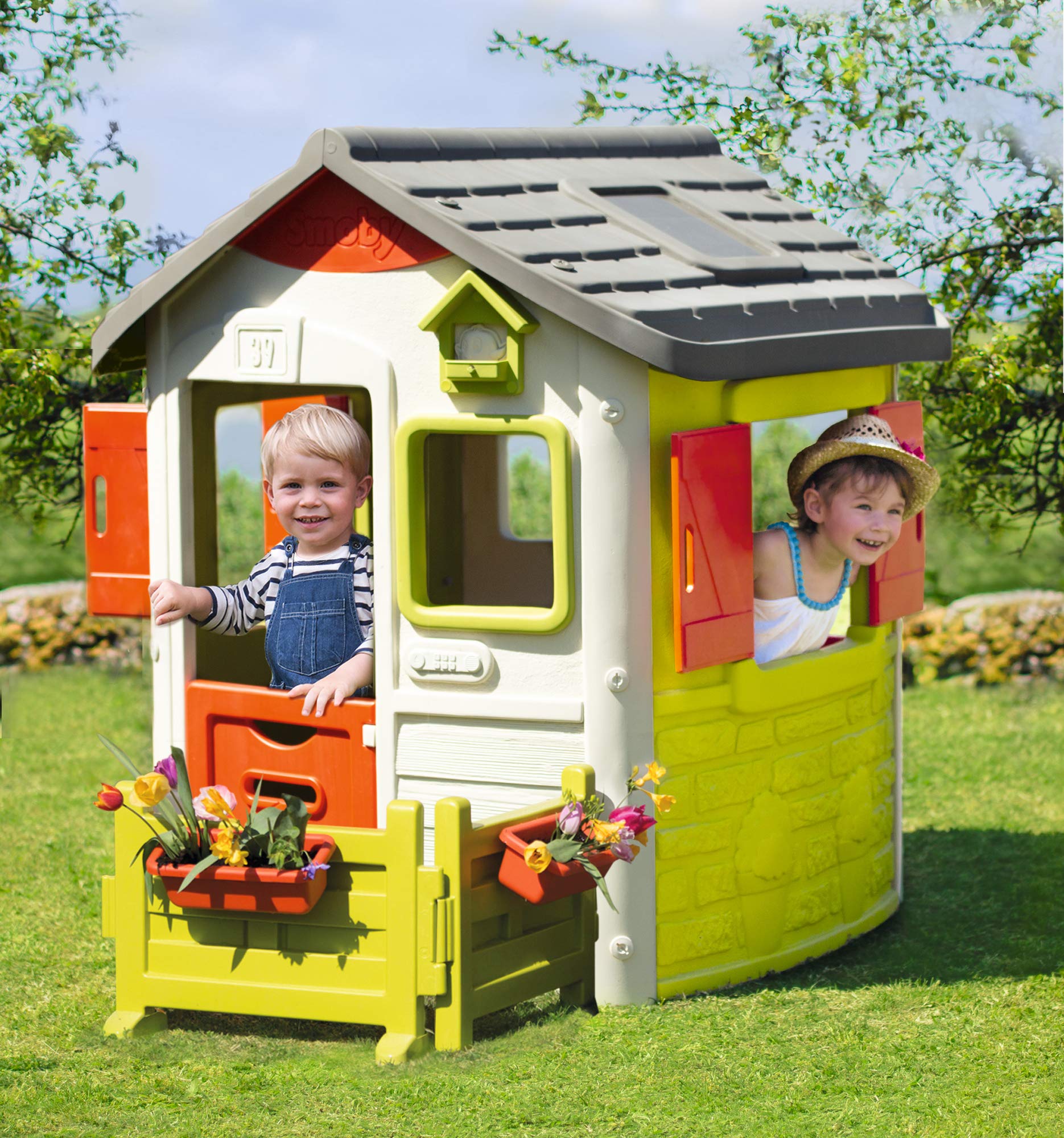 smoby-life-gartenzaun-mit-blumenk-sten-f-r-spielhaus image 2