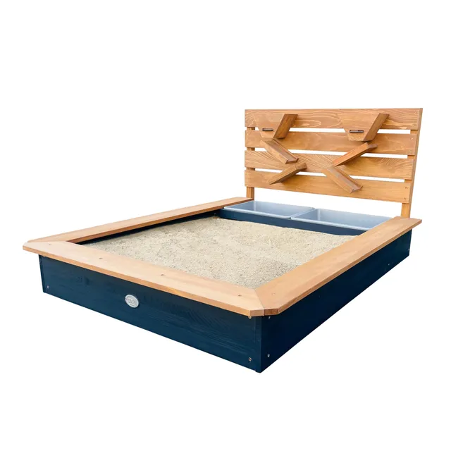 axi-lina-sandkasten-holz-spielwand-sitzbank-anthrazit-braun image 1
