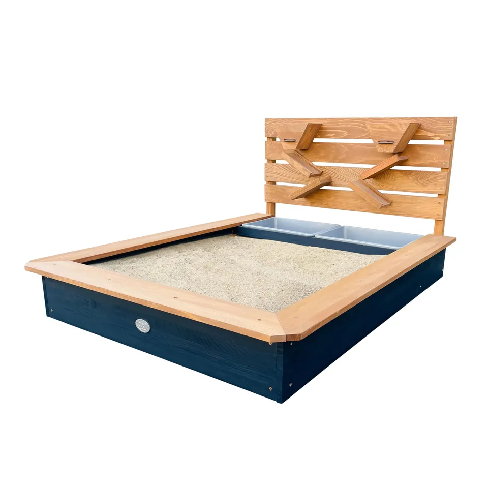 axi-lina-sandkasten-holz-spielwand-sitzbank-anthrazit-braun image 1